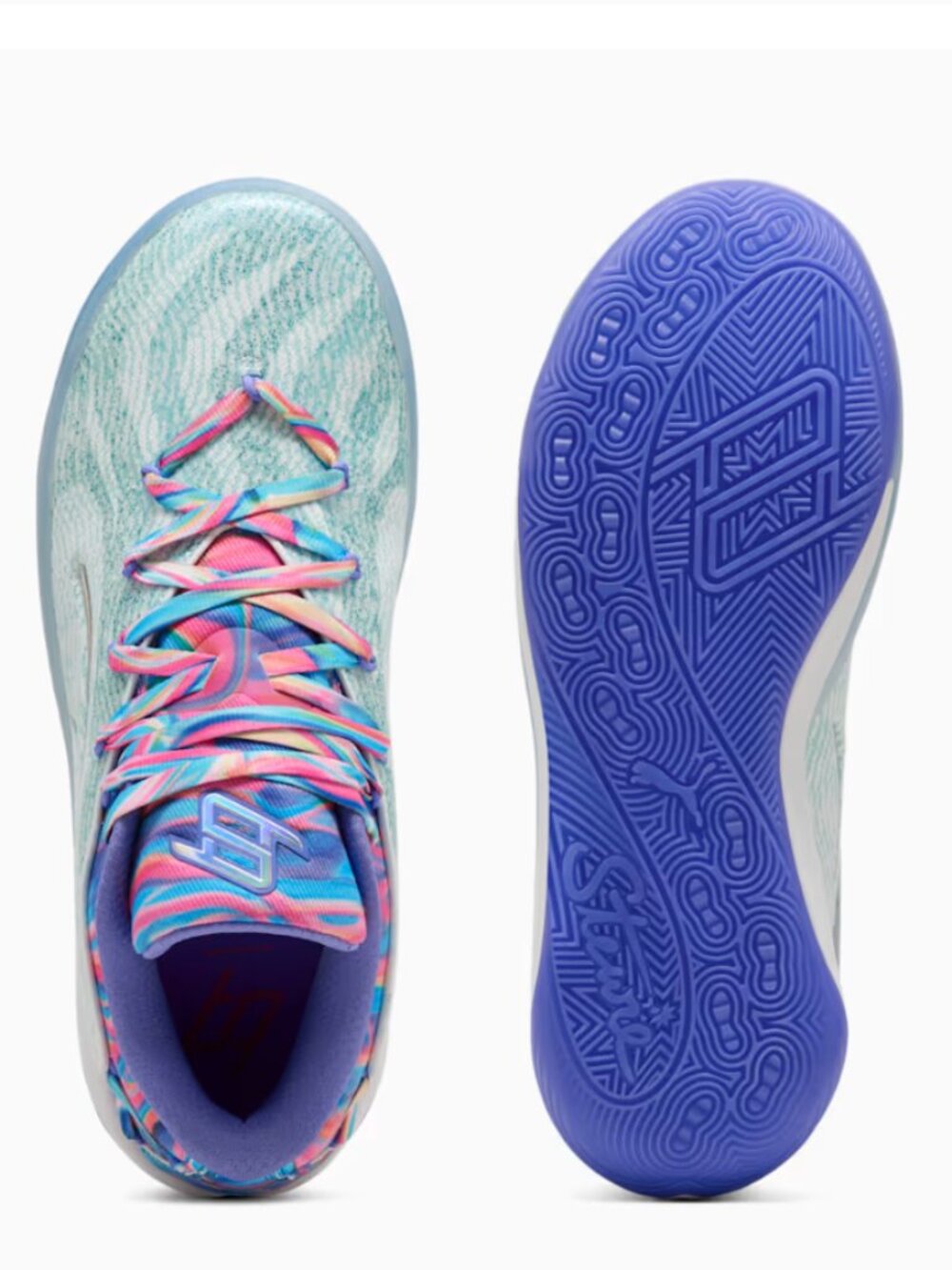 NEW Puma x Stewie 4 Prism Women's  Basketball Shoes Light Aqua 311062-01 SZ-12.5